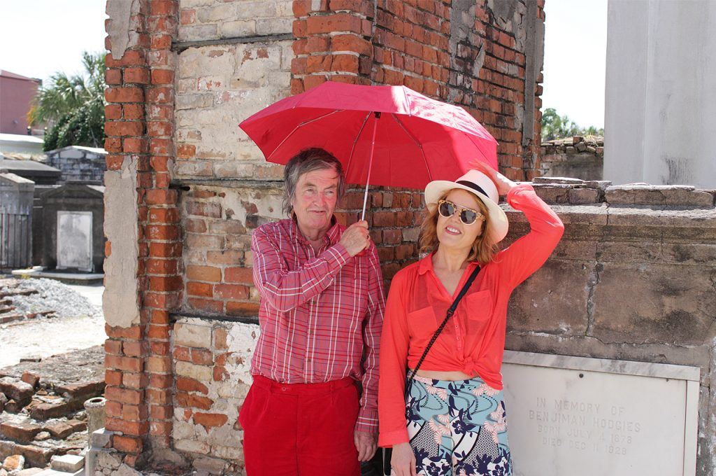Mike and Victoria Melody at St. Louis Cemetery No. 1 in New Orleans